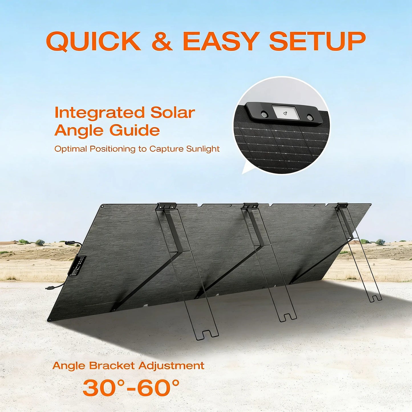 220 Watt Portable Solar Panel, 25% High Conversion Efficiency N-Type Solar Cell