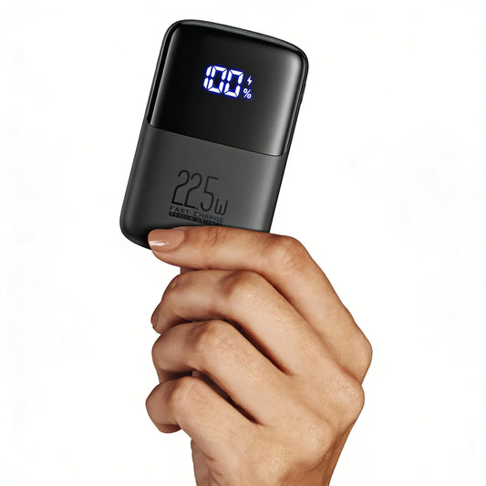 Portable Charger, Smallest 22.5W 10000mAh Power Bank, USB C in/Output Fast Charging 3-Output Mini Battery Pack Charger with Phone Holder for iPhone 17 16 15 14 Air Samsung S23 Google iPad Tablet