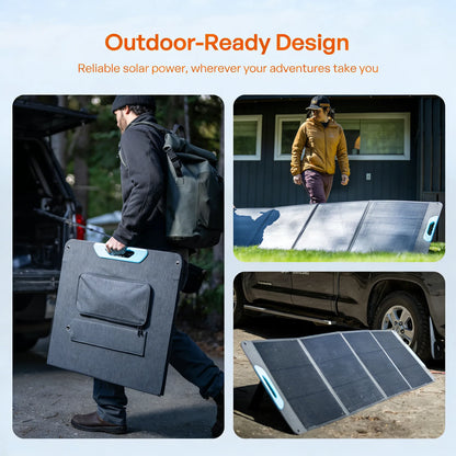 200W Portable Solar Panel, IP65 Waterproof Foldable Solar Panel Power Backup, Solar Charger for Power Station RV Camping Off Grid
