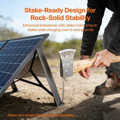 200W Portable Solar Panel, IP65 Waterproof Foldable Solar Panel Power Backup, Solar Charger for Power Station RV Camping Off Grid