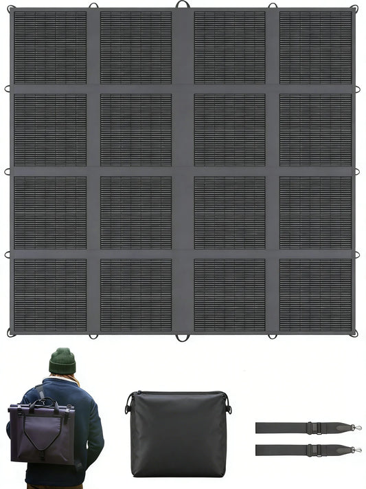 400W Portable Solar Panel Blanket, 25% High Efficiency N-Type Foldable Solar Panel Charger for Power Station,Lightweight 16-Fold Space Save, Fast Setup for Camping, RV, Pickup, Marine Off-Grid