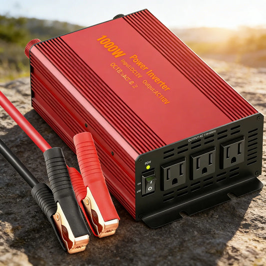 1000W Power Inverter 12v to 110v, DC to AC Converter with 3 AC Outlet, 1000 Watt Inverter for 12v Truck/Rv/Camping/Home/Emergency Power