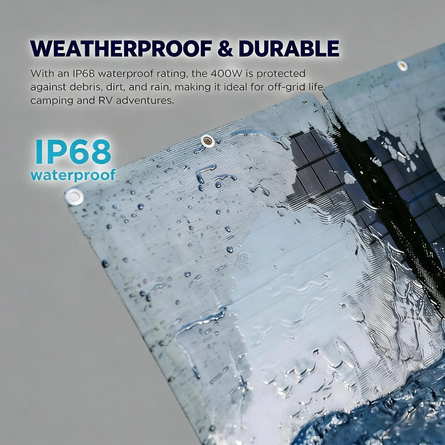 400W Portable Solar Panel, Foldable & Waterproof, Ideal for Outdoor Adventures