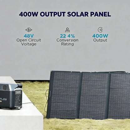 400W Portable Solar Panel, Foldable & Waterproof, Ideal for Outdoor Adventures